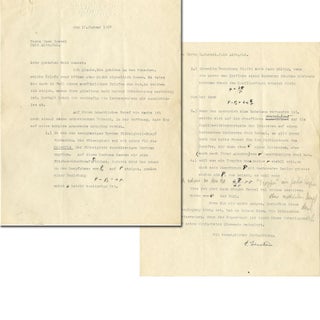 Item #101 Typed Letter Signed with Hand Corrections. ALBERT EINSTEIN