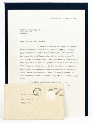 Item #115 Typed Letter Signed. ALBERT EINSTEIN
