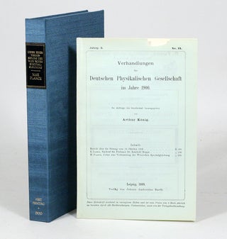 Item #128 Ueber eine Verbesserung der Wien’schen Spectralgleichung [On an improvement of Wien's...