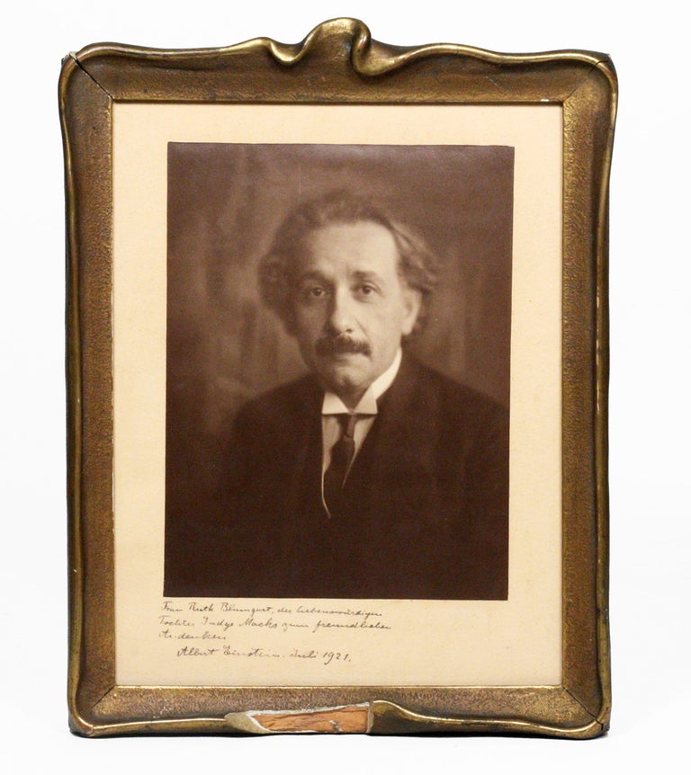 Item #131 PHOTOGRAPH SIGNED AND INSCRIBED. ALBERT EINSTEIN.