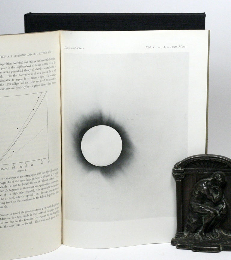 Item #146 A Determination of the Deflection of Light by the Sun’s Gravitational Field, from Observations Made at the Total Eclipse of May 29, 1919. F. W. DYSON, C. DAVIDSON, . A. S. EDDINGTON.