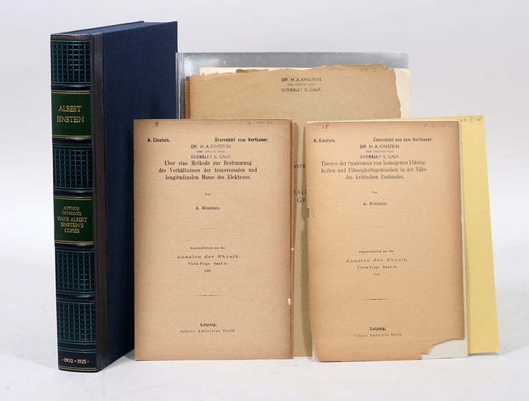 Author offprints (13), from the library of Hans Albert Einstein. ALBERT EINSTEIN.