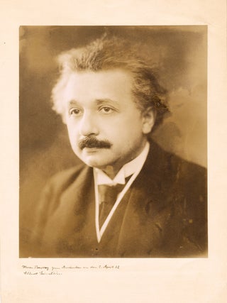 Item #19 Photograph Signed with Inscription. ALBERT EINSTEIN