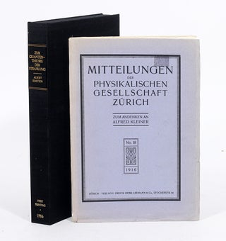 Item #35 Zur Quantentheorie der Strahlung [On the Quantum Theory of Radiation]. ALBERT EINSTEIN