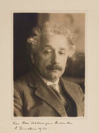 Item #50 Photograph Signed with Inscription. ALBERT EINSTEIN