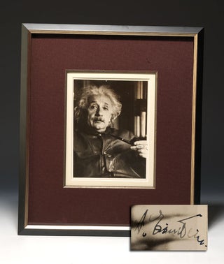 Item #53 Photograph Signed. ALBERT EINSTEIN, LOTTE JACOBI