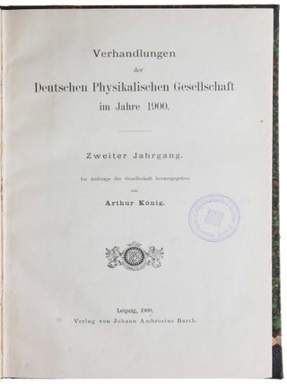 Zur Theorie des Gesetzes der Energieverteilung im Normalspectrum